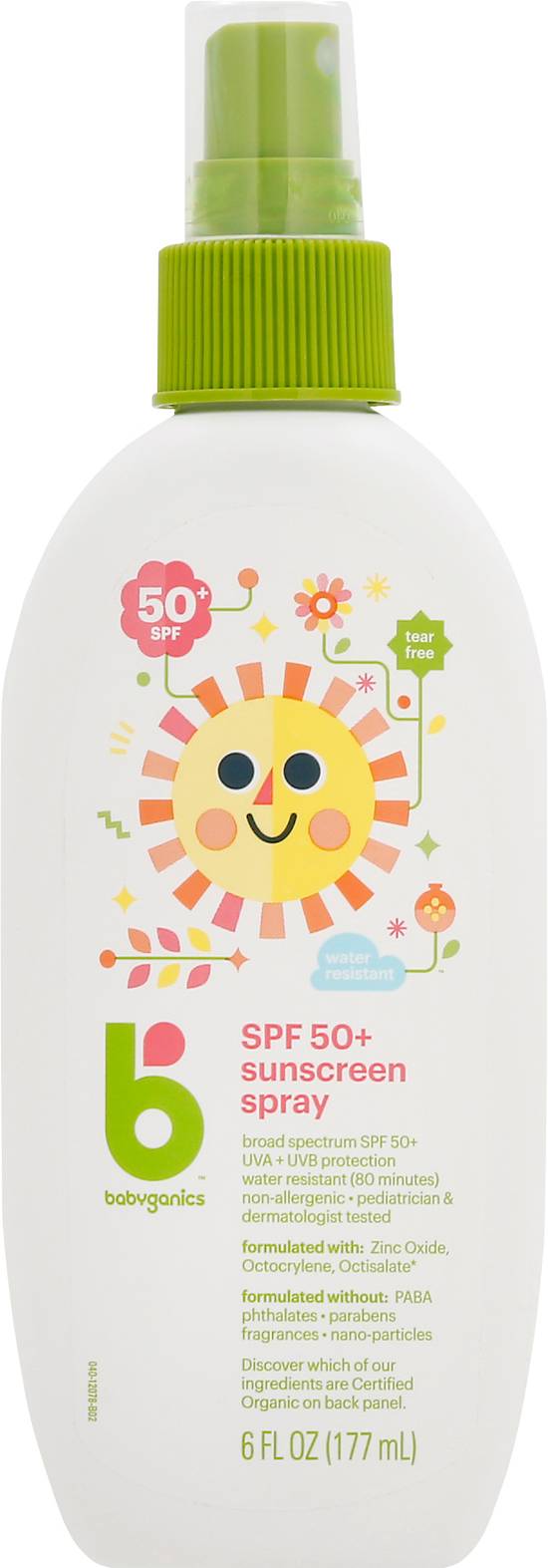 Babyganics Mineralbased Sunscreen Spray, 50 Spf (6oz)