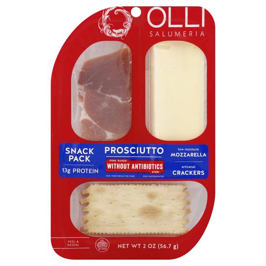 Olli Salumeria Prosciutto Mozzarella Crackers Snack pack