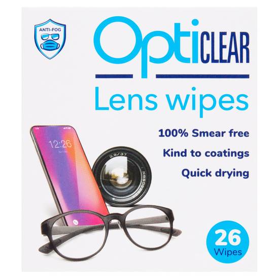 Opticlear Lens Wipes x26