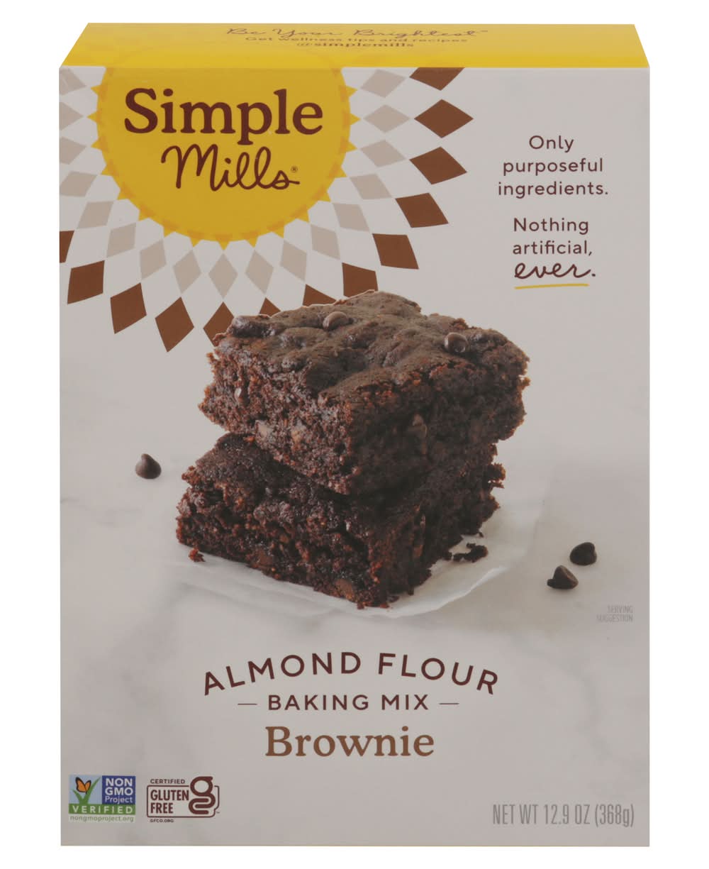 Simple Mills Almond Flour Baking Mix, Brownie (12.9 oz)