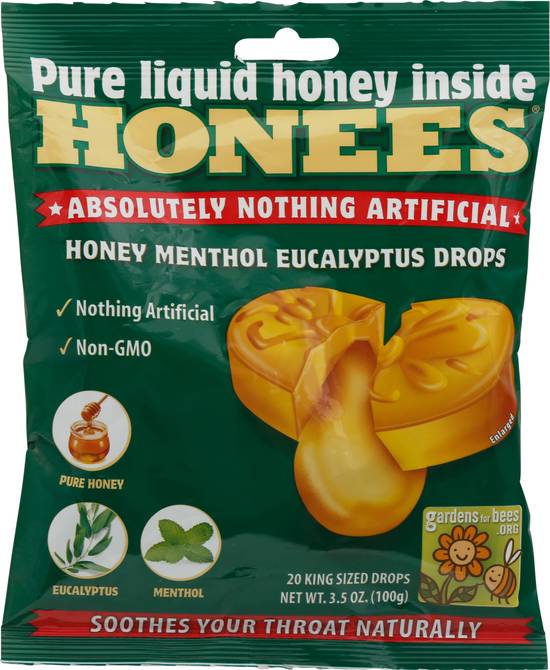 Honees Honey Menthol Eucalyptus Drops