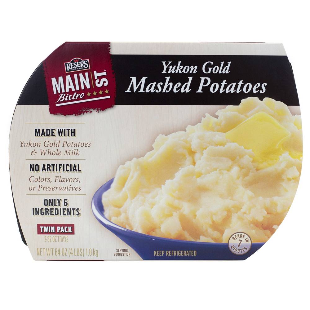 Main Street Bistro Yukon Mashed Potatoes, 32 oz, 2-count