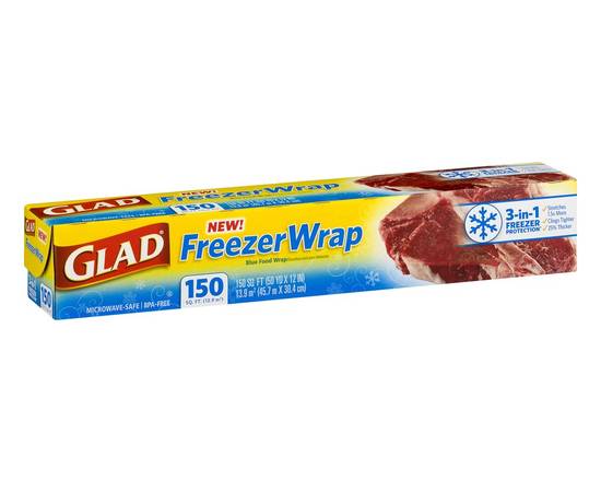 Glad · 150 Sq Ft Freezer Blue Food Wrap (1 roll)