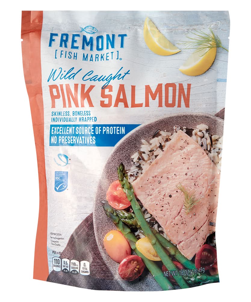 Fremont Fish Market Sinkless Boneless Wild Caught Pink Salmon (16 oz)