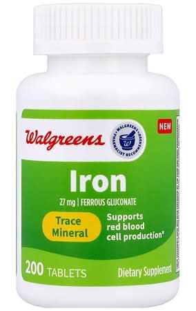 Walgreens Trance Mineral Iron 27 mg Tablets (200 ct)