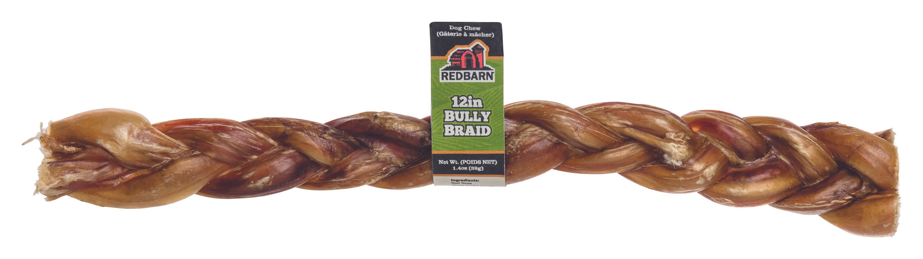 Redbarn Braided Bully Stick For Dogs, 12 in (1.4 oz)