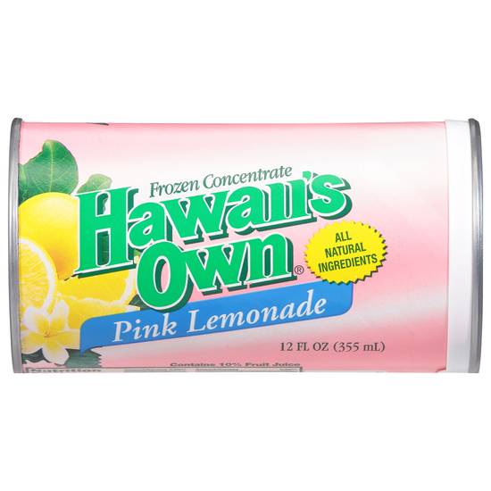 Hawaiis Own Pink Lemonade Frozen Concentrate