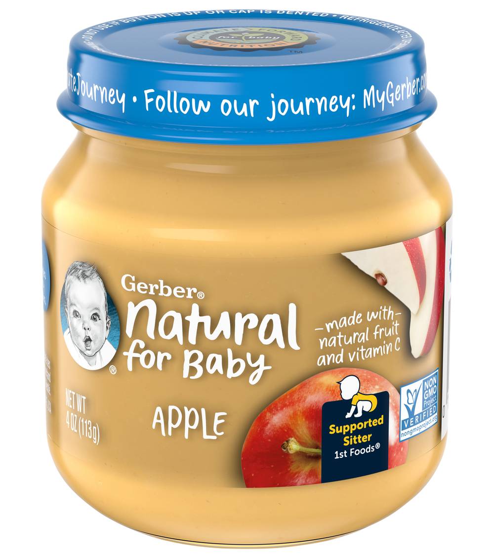 Gerber Natural Apple Baby Food (4 oz)