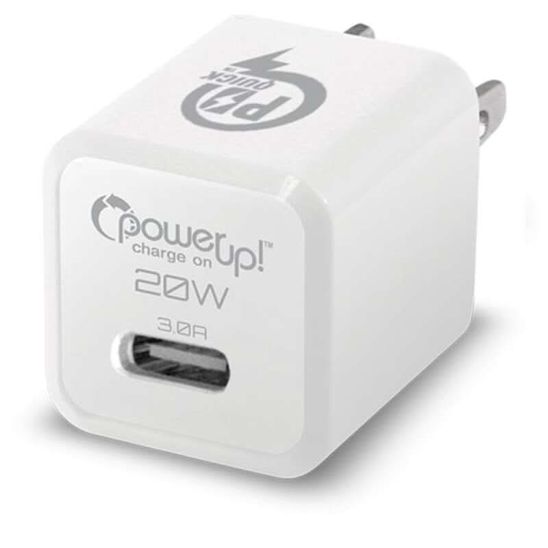 Power Up USB Charger Wall Plug 20w 1 Port USB-C Bulk