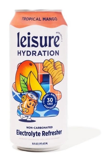 Leisure Project Non Corbonated Hydration Electrolyte Refresher Drink, Tropical Mango (16 fl oz)