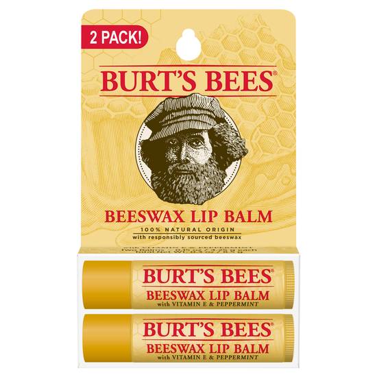 Burt's Bees Beeswax Moisturizing Lip Balm (2 ct)