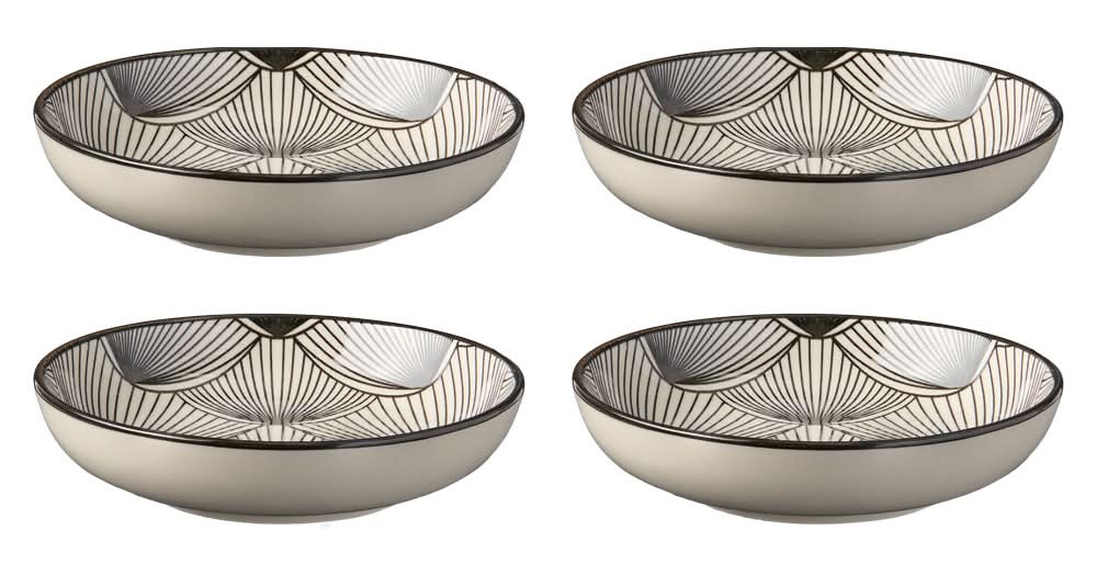 Crofton Grey Sace Dishes 4pk