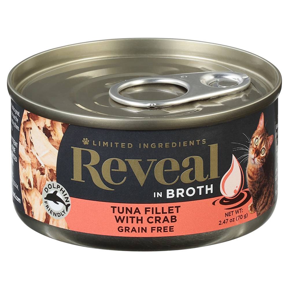 Reveal Pet Food Tuna Fillet With Crab in a Natural Broth