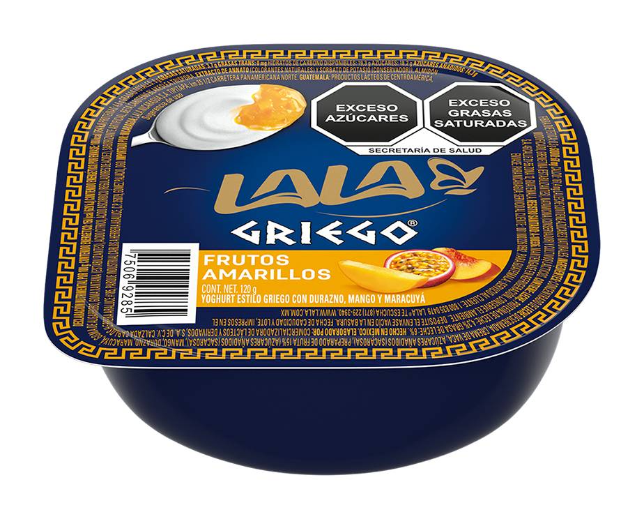 Lala · Yoghurt batido estilo griego, frutos amarillos (120 g)
