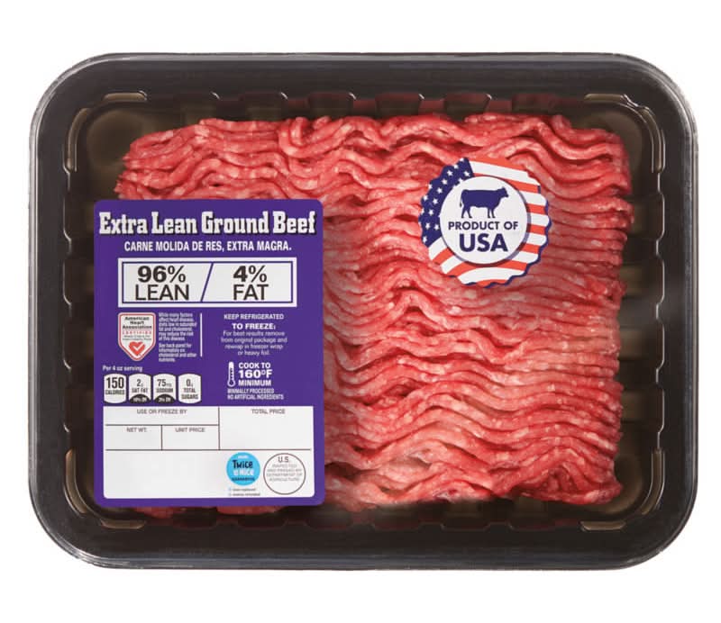 USDA Extra Lean Ground Beef 96% Lean 4% Fat, per lb