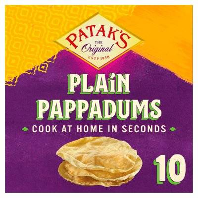 Patak's The Original Plain Poppadoms (10 pack)