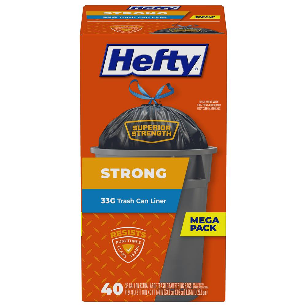 Hefty Drawstring Trash Liner Extra Large