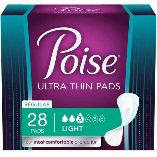Poise Ultra Thin Light Absorbency Pad (28 units)