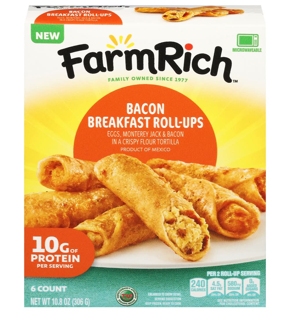 Farm Rich Bacon Breakfast Roll Ups (10.8 oz, 6 ct)