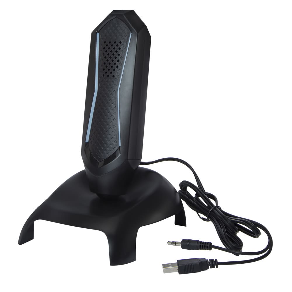 Unlocked Lvl™ LED Light-Up Gaming Microphone Black