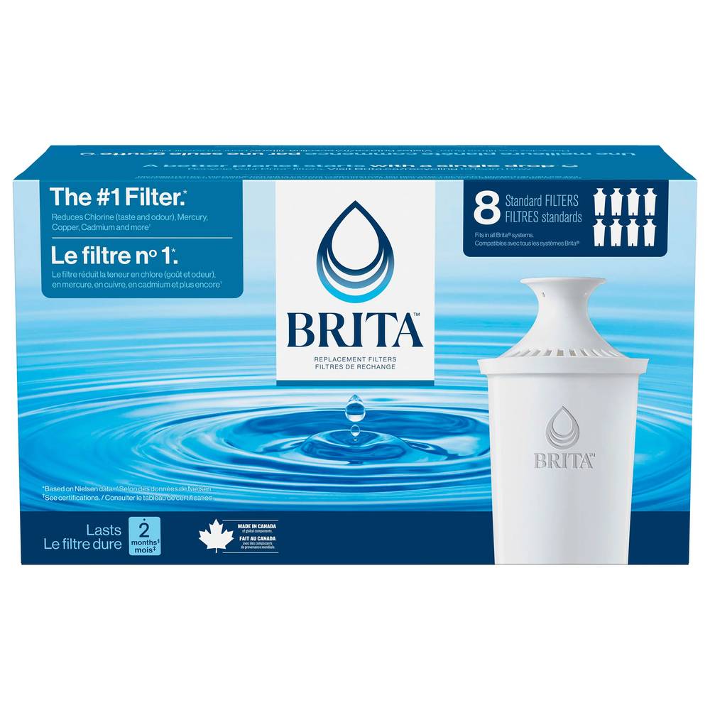 Brita – Filtres De Rechange, Paquet De 8