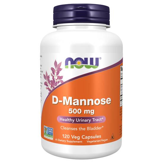 Now D-Mannose 500 mg Dietary Supplement (120 ct)
