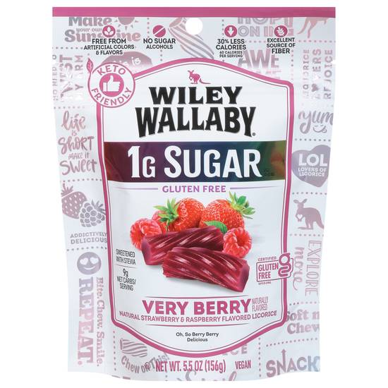 Wiley Wallaby 1 g Sugar Very Berry Licorice