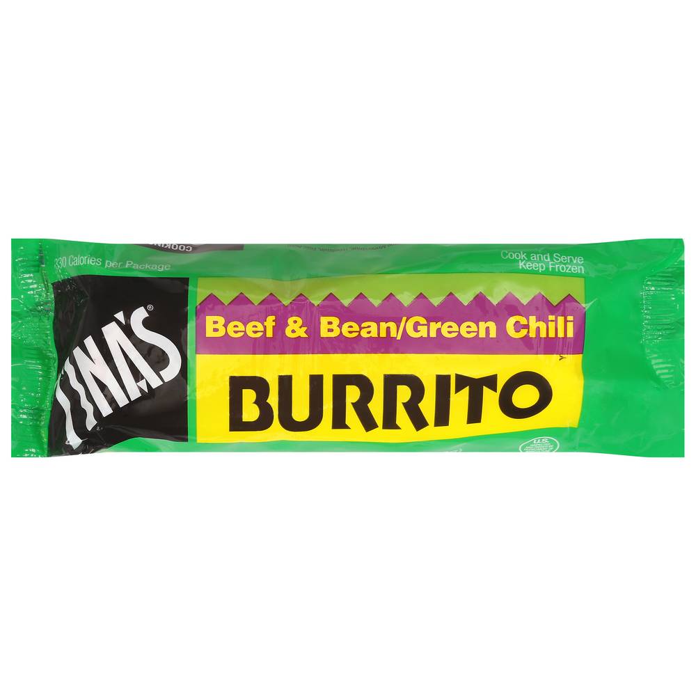 Tina's Beef and Bean Green Chili Burrito (4 oz)