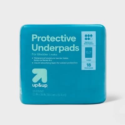 up&up Protective Bed Underpads, 23x36 in (18 ct)