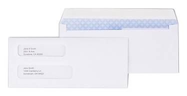 Staples Security Tinted #8 Business Envelopes, 3 5/8 x 8 5/8, White, 500/Box (438614-CC)