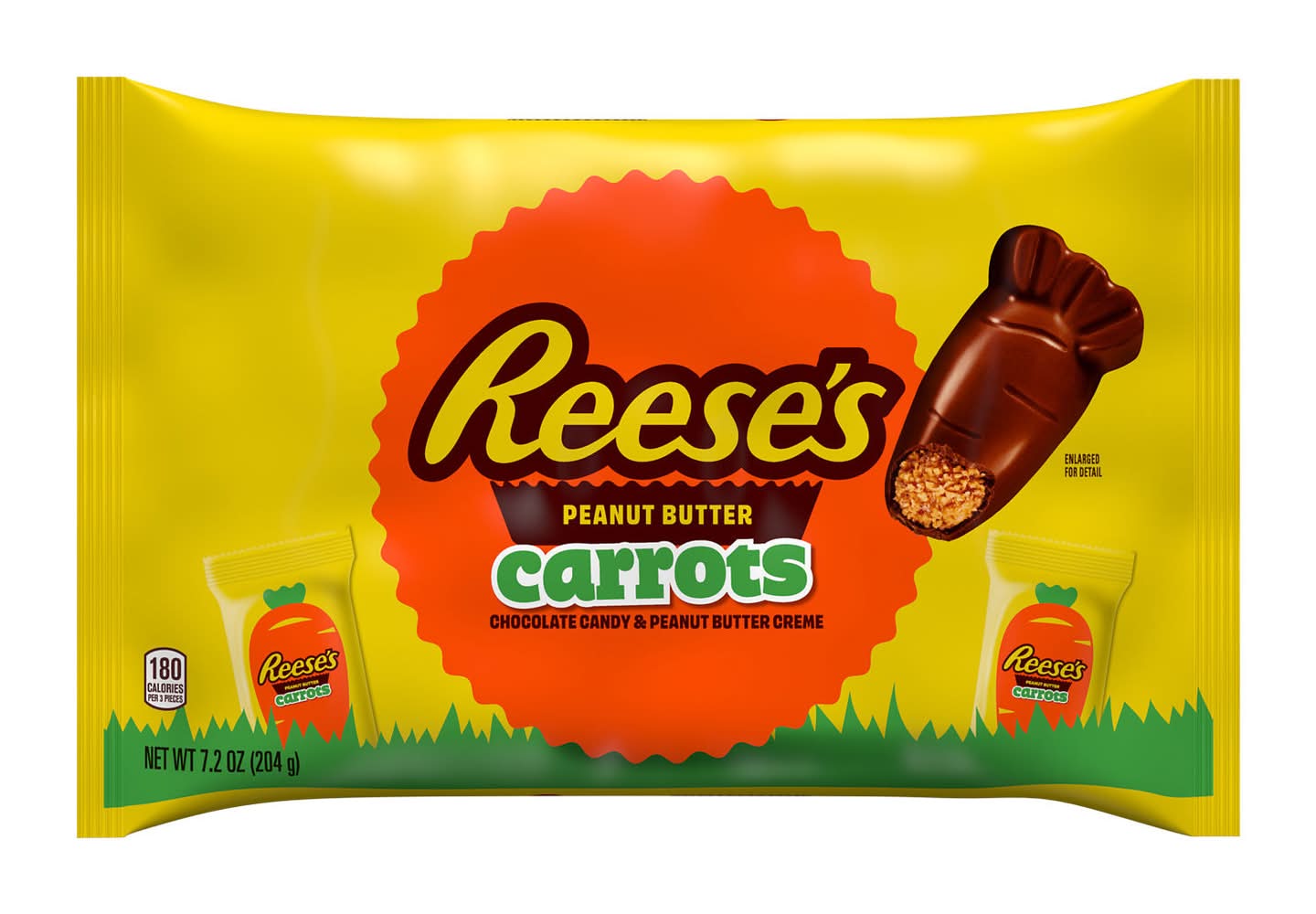 Reese's Milk Chocolate Creme Carrots Easter Candy Bag, Peanut Butter (7.2 oz)