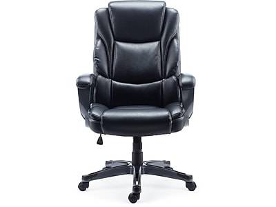 Staples Mcallum Ergonomic Bonded Leather Swivel Manager Chair (black )