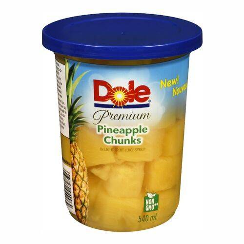 Dole Pineapple Chunks in Light Fruit Juice Syrup (540 ml)