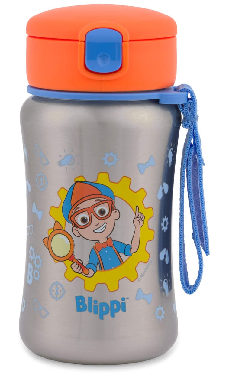 Blippi Stainless Steel Straw Bottle - Multi - One Size