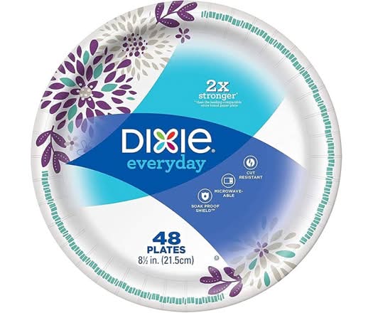 Dixie Everyday Plates 8.5 Inch 48 Count 8.5inch Boxs