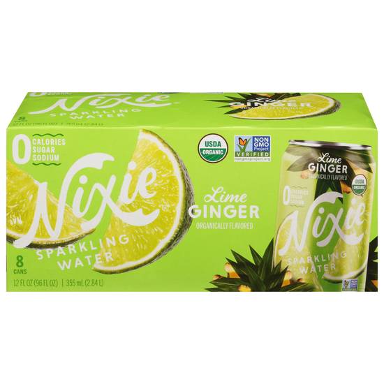 Nixie Lime Ginger Sparkling Water (8 ct, 12 fl oz)