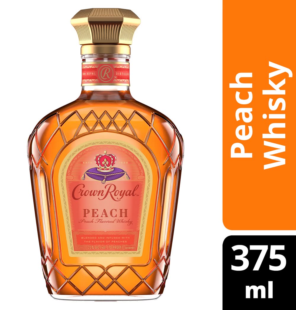 Crown Royal Flavored Whisky, Peach (375 ml)