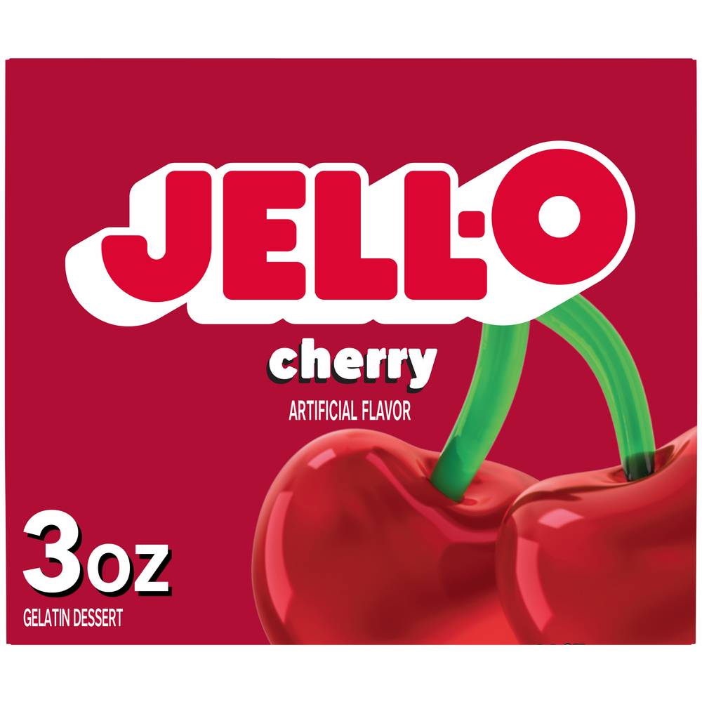 Jell-O Cherry Flavor Gelatin Dessert