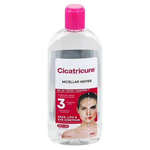 Cicatricure Micellar Water, All in 1 Cleanser for Face, Lips and Eye Contour - 13.5 fl oz