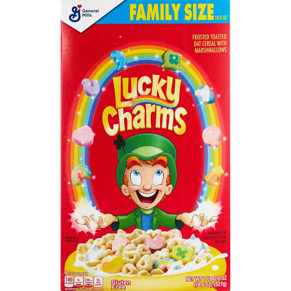 General Mills Lucky Charms, Family Size, 18.6 oz