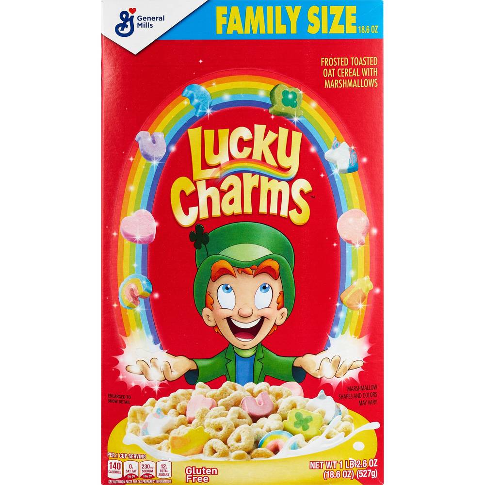 General Mills Lucky Charms, Family Size, 18.6 Oz