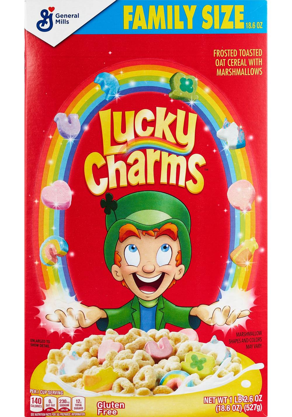General Mills Lucky Charms, Family Size, 18.6 Oz