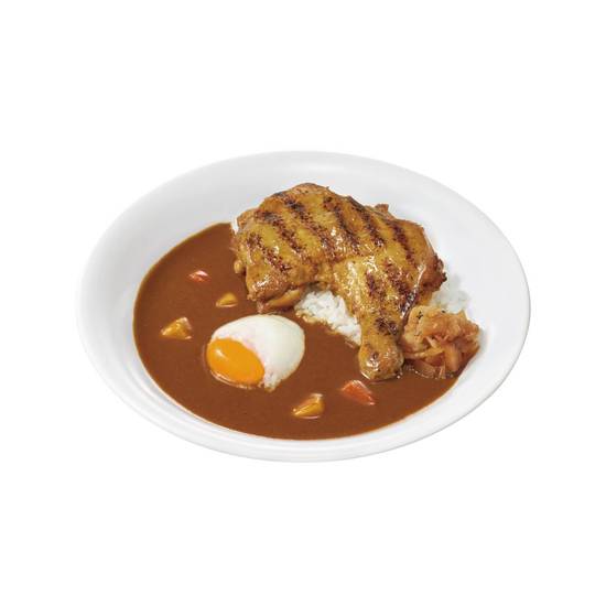 おんたま炭火焼きほろほろチキンカレーChicken Curry Rice w/ Soft-Boiled Egg