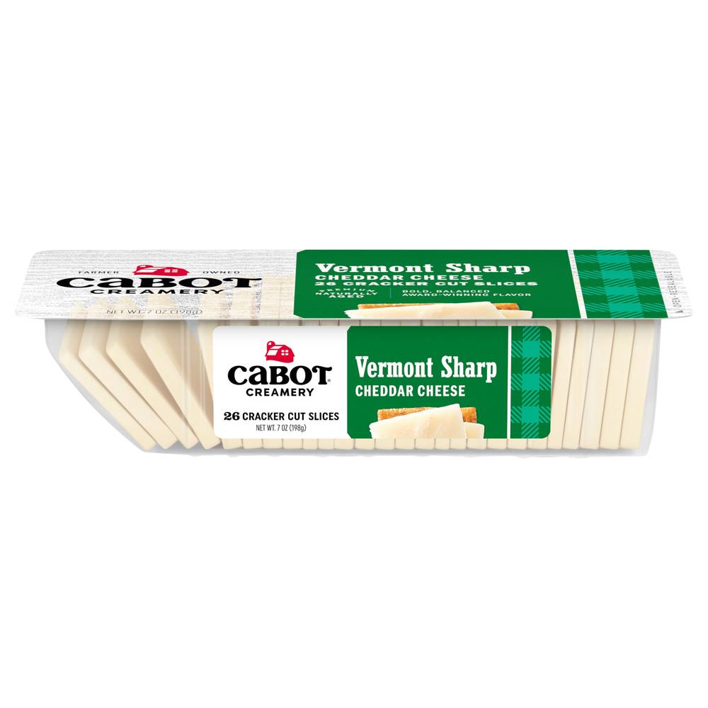 Cabot Vermont Sharp White Cheddar Cheese Cracker Cuts (7 oz, 26 ct)