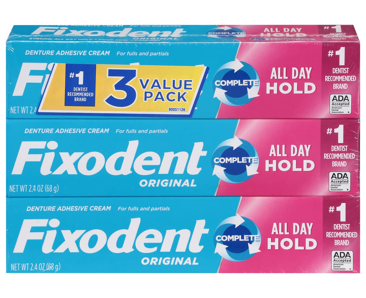Fixodent Complete Original Denture Adhesive Cream (7.2 oz, 3 ct)