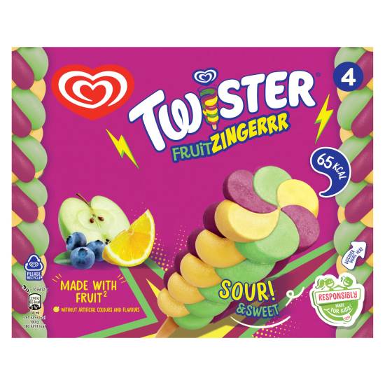 Twister Heartbrand Ice Lolly Fruit Zingerrr (4 ct)