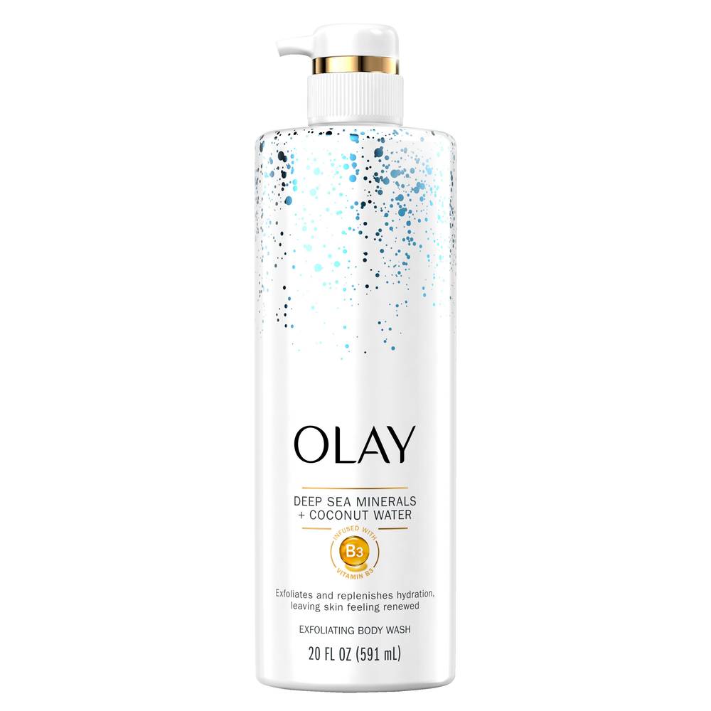 Olay Exfoliating & Hydrating Body Wash With Deep Sea Minerals Coconut Water and Vitamin B3