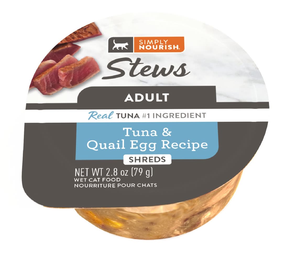 PetSmart - Simply Nourish Stews Tuna & Quail Egg Recipe Adult Wet Cat Food  (2.8 oz) - Delivery in Under an Hour | Uber Eats