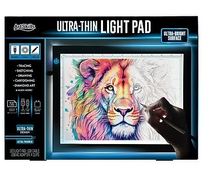 ArtSkills Ultra-Thin LED Light Desk Pad, Black (7655)