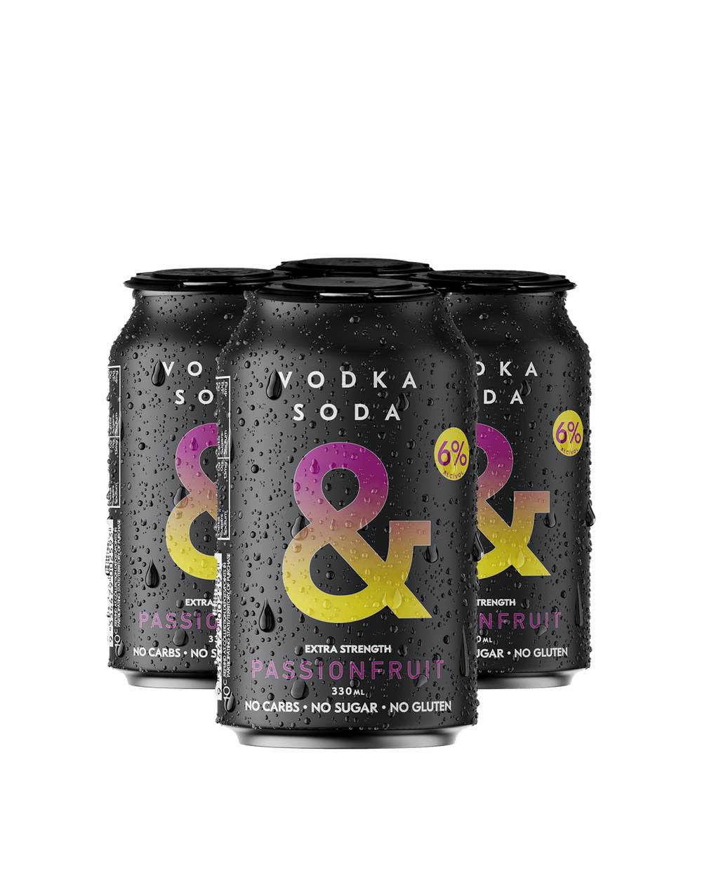 Ampersand Projects Vodka Soda Passionfruit (4 Pack, 330 mL)